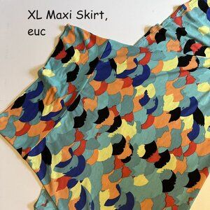 XL Lularoe Maxi Skirt, mermaid scales